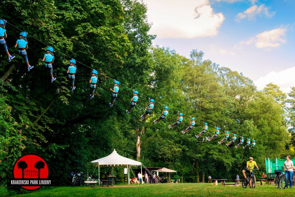 Krakowski Park Linowy 1 Trasy dla każdego - od maluchów po miłośników wyzwań